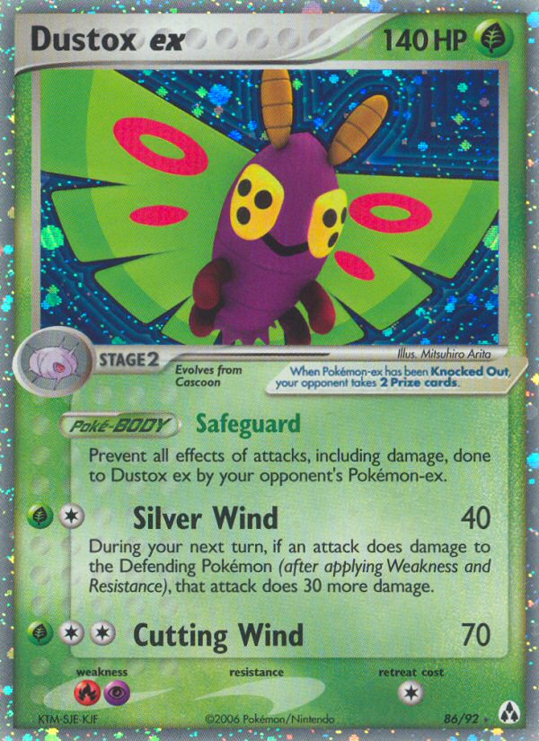 Dustox ex – Legend Maker 86/92 Pokémon card