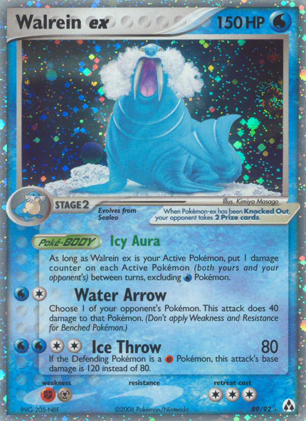 Walrein ex – Legend Maker 89/92 Pokémon card