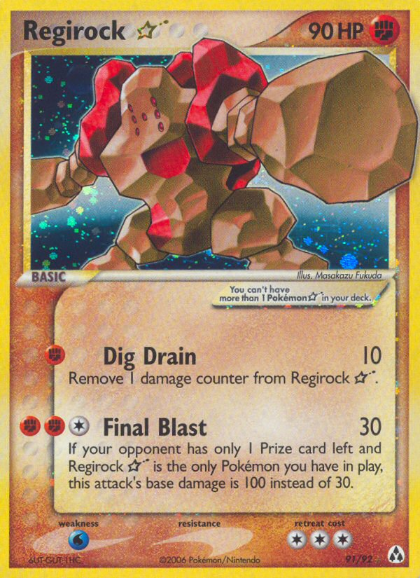 Regirock ☆ – Legend Maker 91/92 Pokémon card