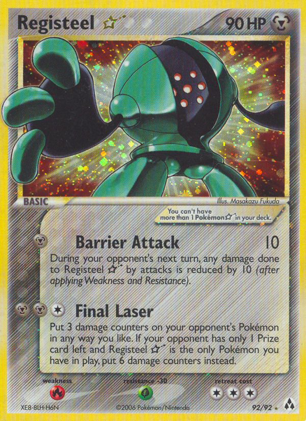 Registeel ☆ – Legend Maker 92/92 Pokémon card