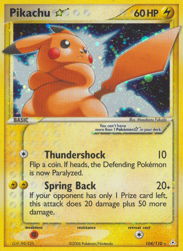 Pikachu ☆ – Holon Phantoms 104/110 Pokémon card
