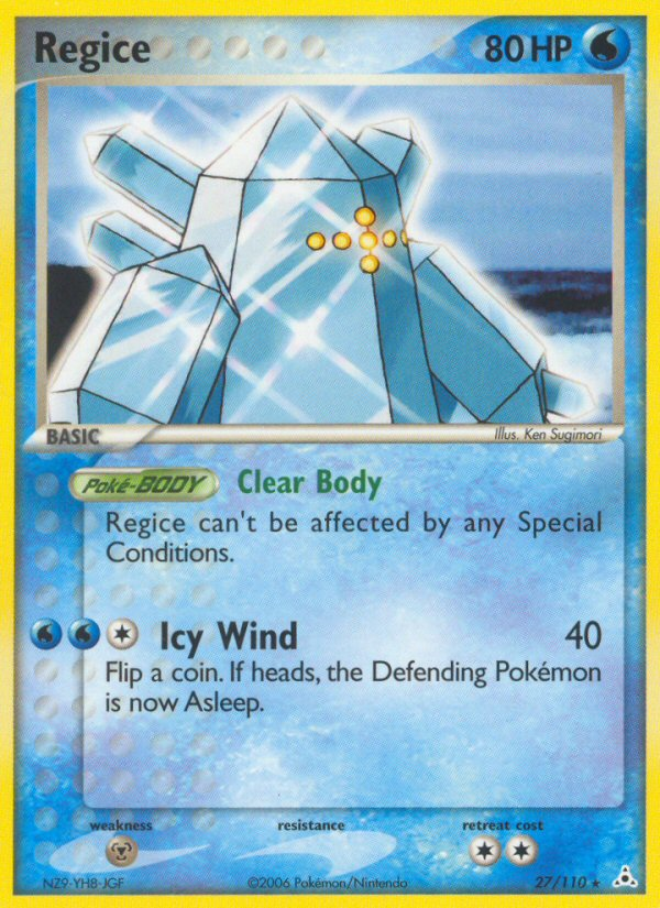 Regice – Holon Phantoms 27/110 Pokémon card