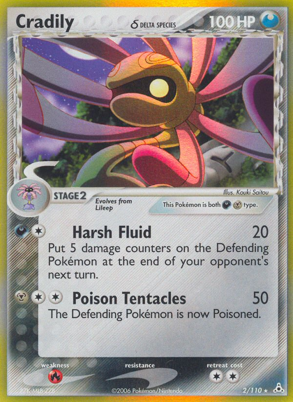 Cradily δ – Holon Phantoms 2/110 Pokémon card