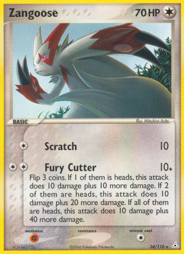 Zangoose – Holon Phantoms 34/110 Pokémon card