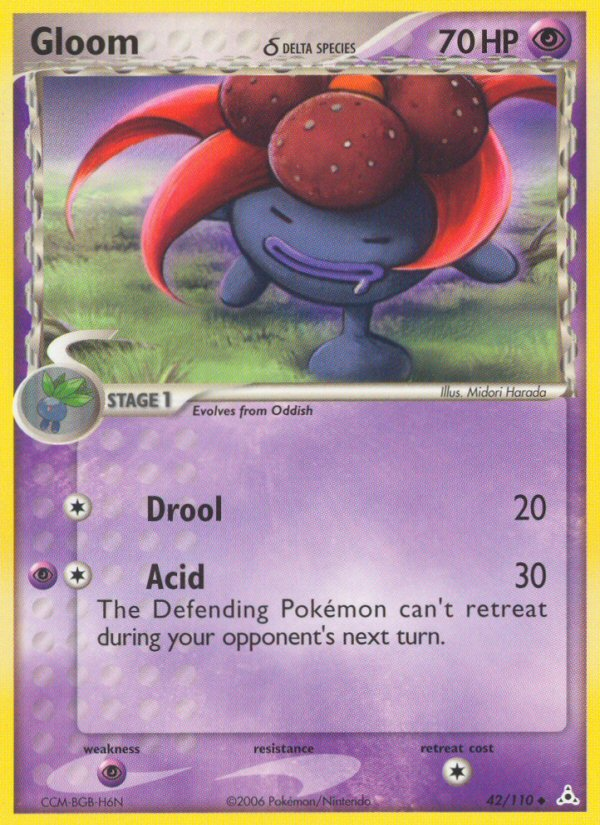 Gloom δ – Holon Phantoms 42/110 Pokémon card
