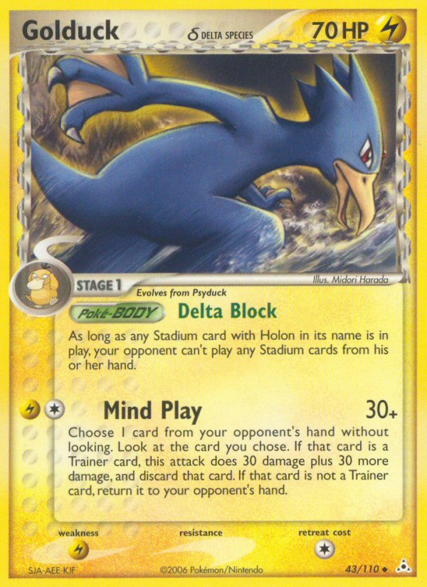 Golduck δ – Holon Phantoms 43/110 Pokémon card
