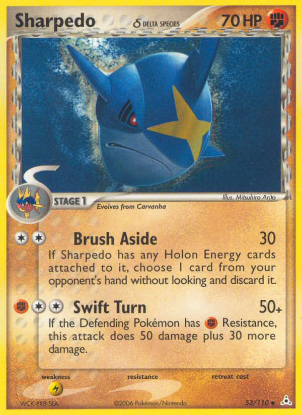 Sharpedo δ – Holon Phantoms 53/110 Pokémon card