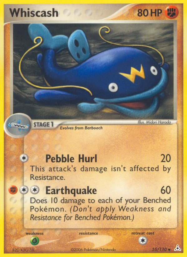 Whiscash – Holon Phantoms 55/110 Pokémon card
