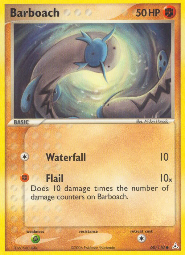 Barboach – Holon Phantoms 60/110 Pokémon card
