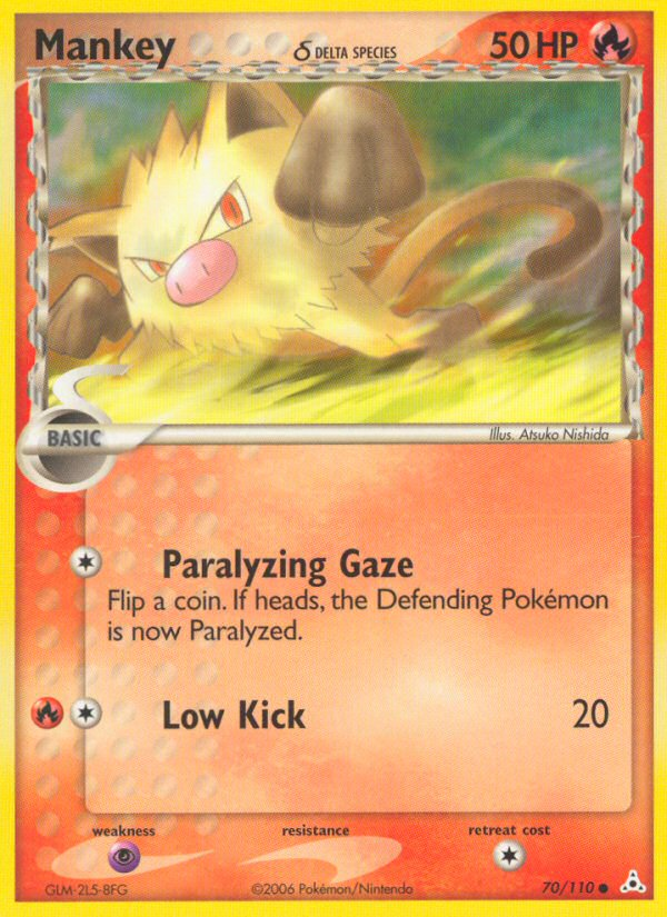 Mankey δ – Holon Phantoms 70/110 Pokémon card