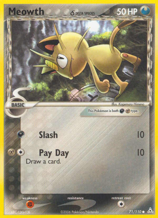 Meowth δ – Holon Phantoms 71/110 Pokémon card