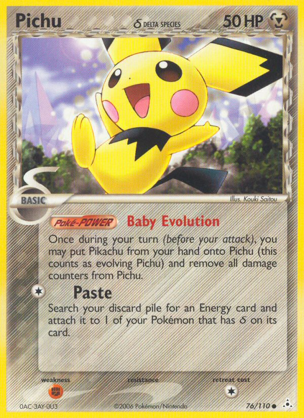 Pichu δ – Holon Phantoms 76/110 Pokémon card