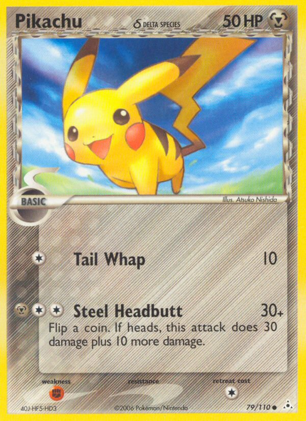 Pikachu δ – Holon Phantoms 79/110 Pokémon card