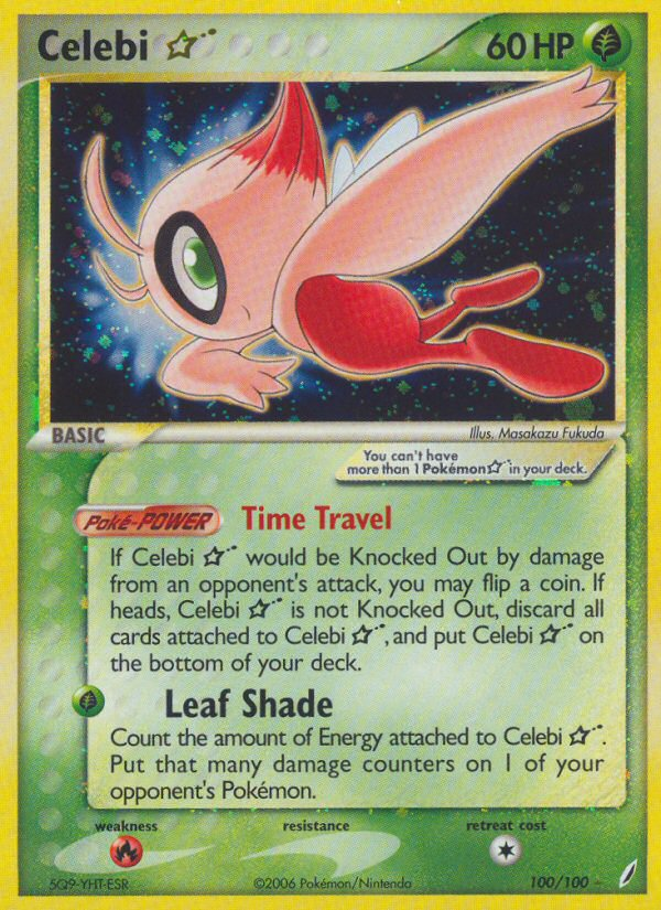 Celebi ☆ – Crystal Guardians 100/100 Pokémon card