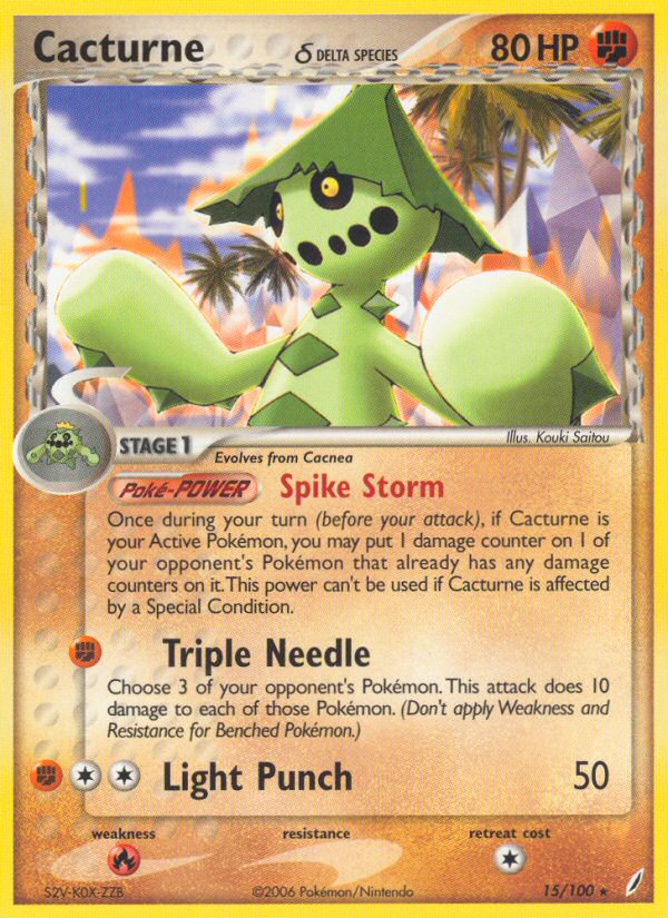 Cacturne δ – Crystal Guardians 15/100 Pokémon card