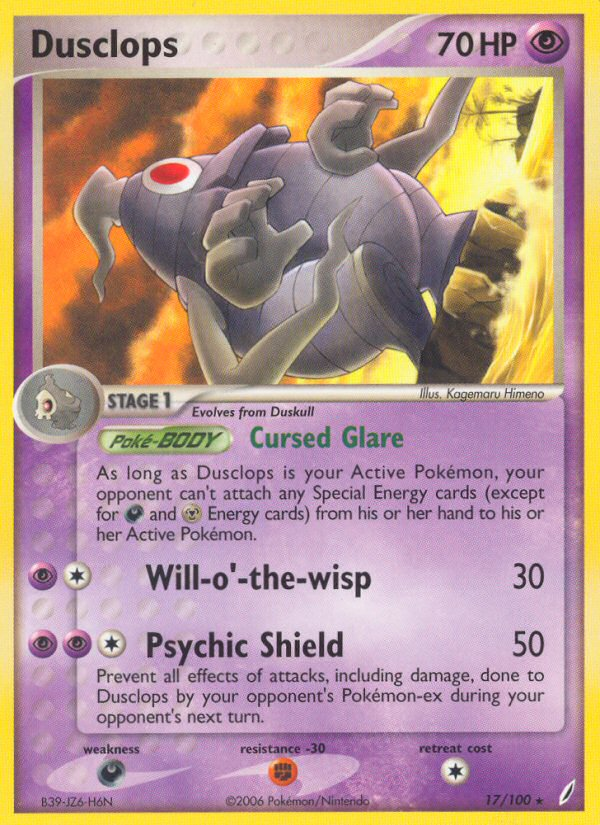 Dusclops – Crystal Guardians 17/100 Pokémon card