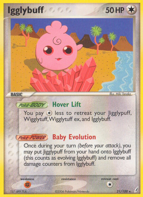 Igglybuff – Crystal Guardians 21/100 Pokémon card