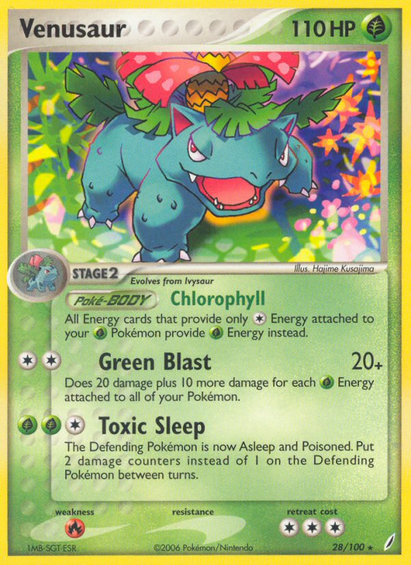 Venusaur – Crystal Guardians 28/100 Pokémon card