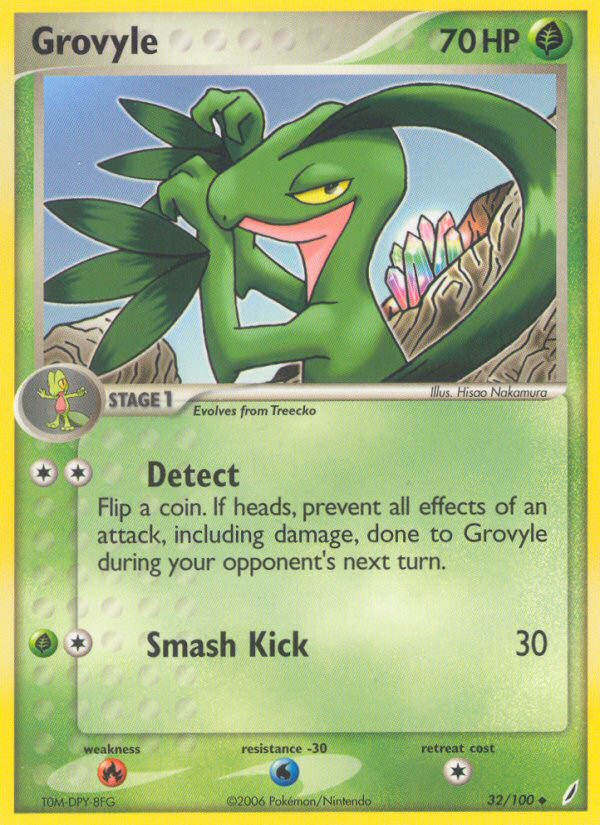 Grovyle – Crystal Guardians 32/100 Pokémon card