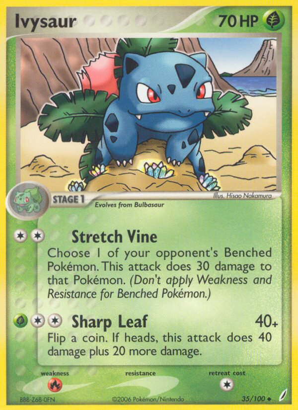 Ivysaur – Crystal Guardians 35/100 Pokémon card