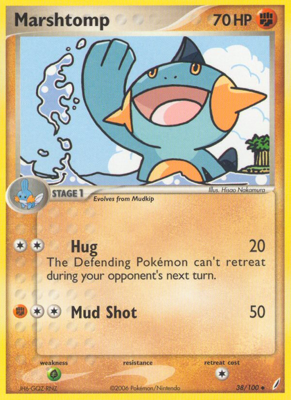 Marshtomp – Crystal Guardians 38/100 Pokémon card