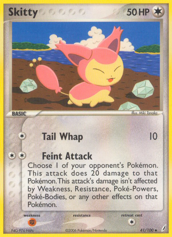 Skitty – Crystal Guardians 41/100 Pokémon card