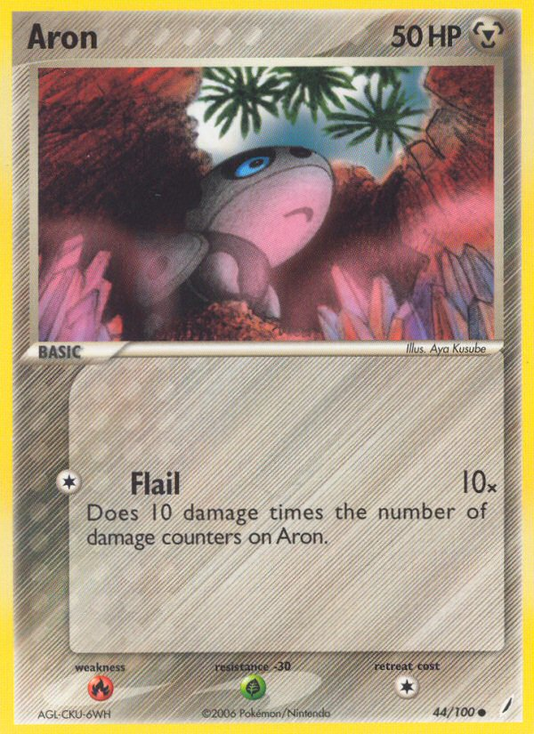 Aron – Crystal Guardians 44/100 Pokémon card