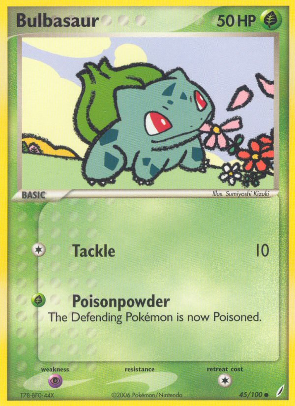 Bulbasaur – Crystal Guardians 45/100 Pokémon card