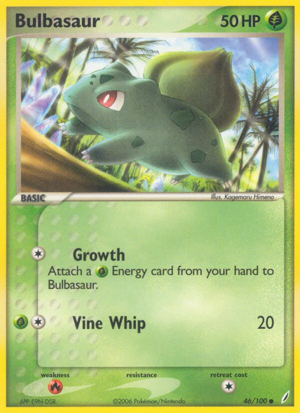 Bulbasaur – Crystal Guardians 46/100 Pokémon card
