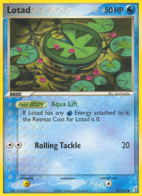 Lotad – Crystal Guardians 55/100 Pokémon card