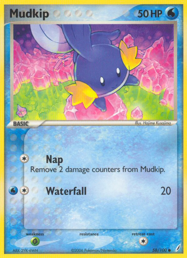 Mudkip – Crystal Guardians 58/100 Pokémon card