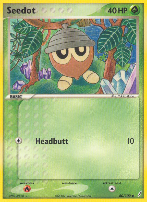 Seedot – Crystal Guardians 60/100 Pokémon card