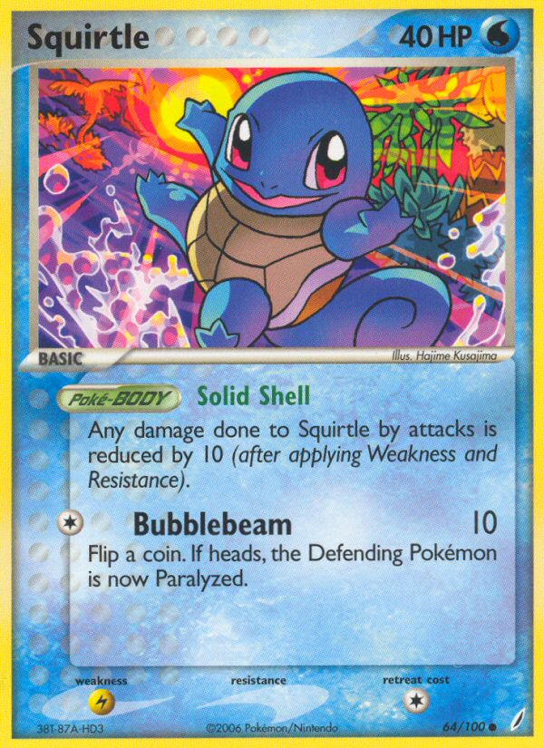 Squirtle – Crystal Guardians 64/100 Pokémon card