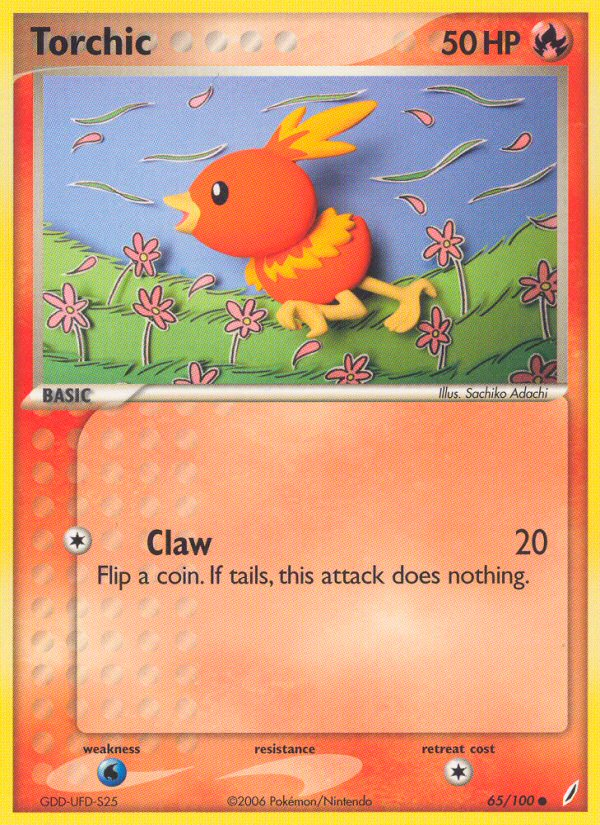 Torchic – Crystal Guardians 65/100 Pokémon card