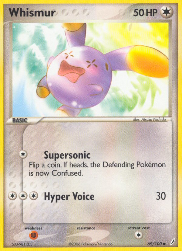 Whismur – Crystal Guardians 69/100 Pokémon card