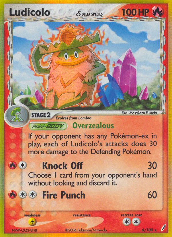 Ludicolo δ – Crystal Guardians 6/100 Pokémon card