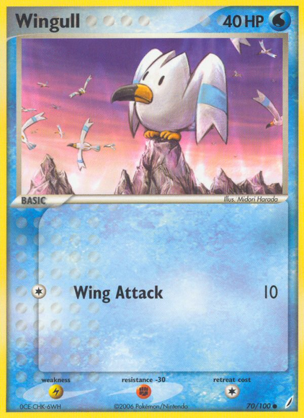 Wingull – Crystal Guardians 70/100 Pokémon card