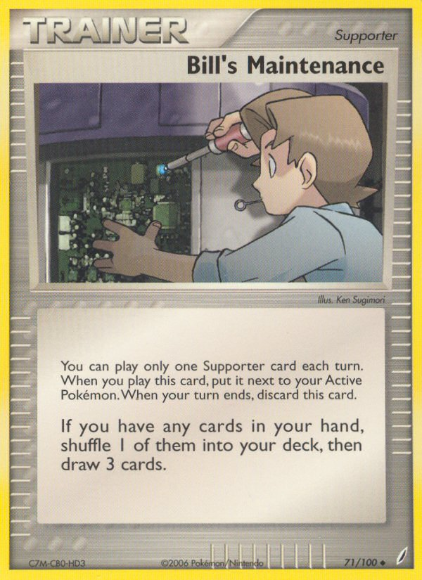 Bill's Maintenance – Crystal Guardians 71/100 Pokémon card