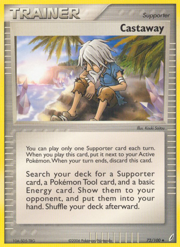 Castaway – Crystal Guardians 72/100 Pokémon card
