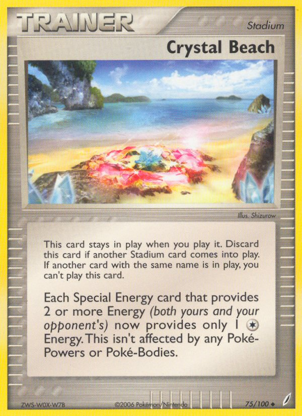 Crystal Beach – Crystal Guardians 75/100 Pokémon card