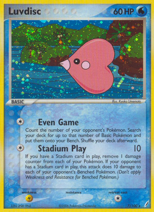 Luvdisc – Crystal Guardians 7/100 Pokémon card