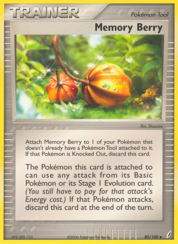 Memory Berry – Crystal Guardians 80/100 Pokémon card