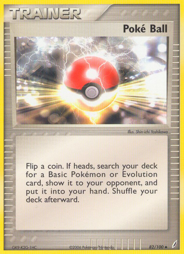 Poké Ball – Crystal Guardians 82/100 Pokémon card