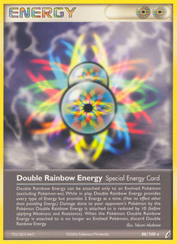 Double Rainbow Energy – Crystal Guardians 88/100 Pokémon card
