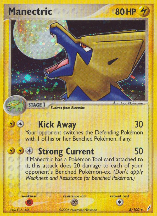 Manectric – Crystal Guardians 8/100 Pokémon card