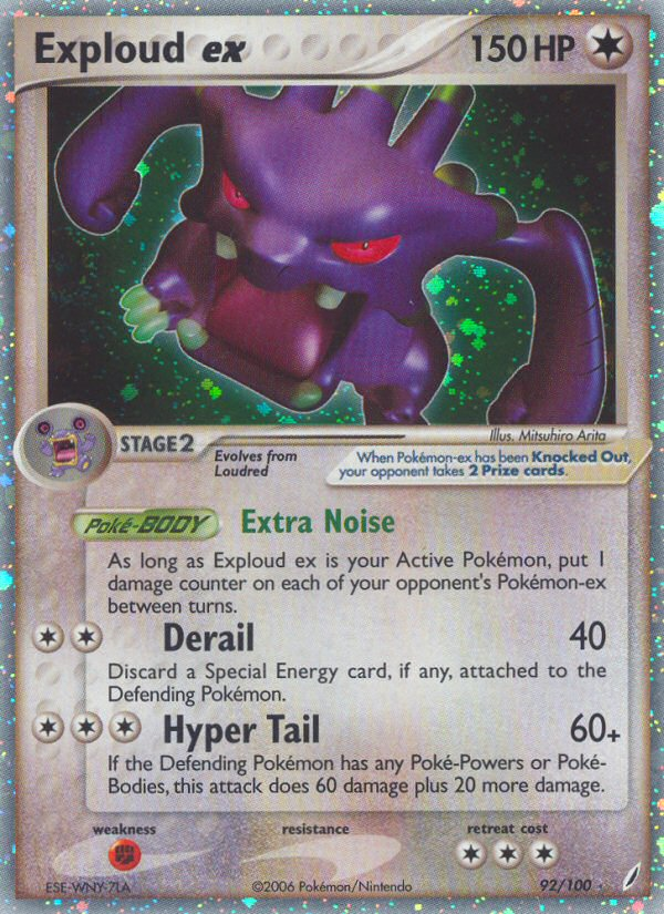 Exploud ex – Crystal Guardians 92/100 Pokémon card