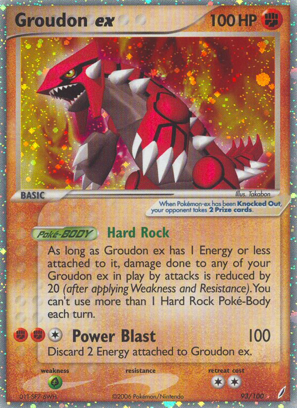 Groudon ex – Crystal Guardians 93/100 Pokémon card