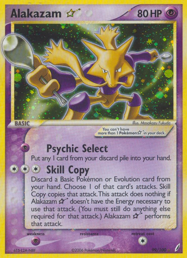 Alakazam ☆ – Crystal Guardians 99/100 Pokémon card