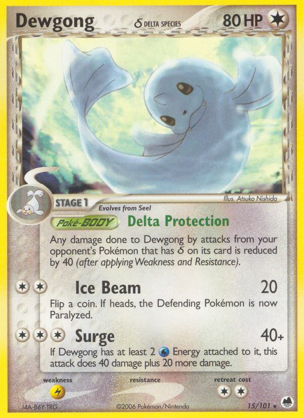 Dewgong δ – Dragon Frontiers 15/101 Pokémon card