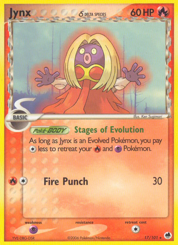 Jynx δ – Dragon Frontiers 17/101 Pokémon card